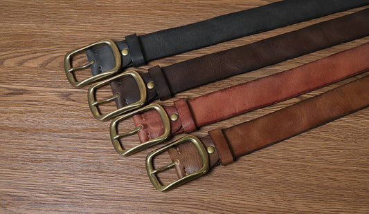 Why Handcrafted Vintage Brass Buckle Leather Belts Are Better Than Mass-Produced Options