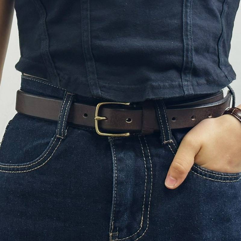 Brown thick belt