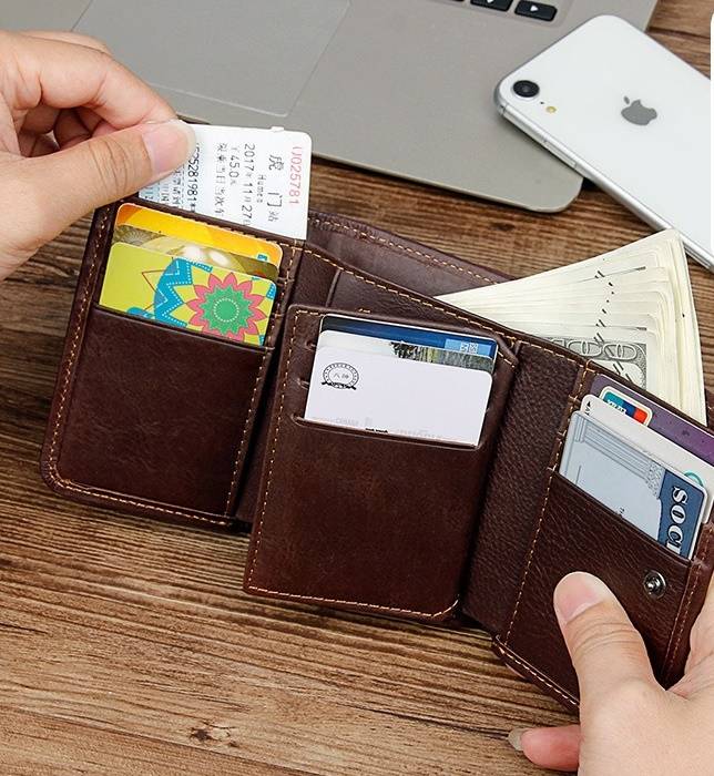 Men's Folding Leather Wallet