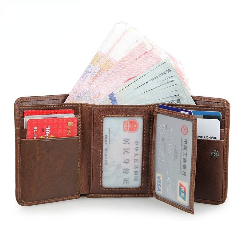Men's Folding Leather Wallet