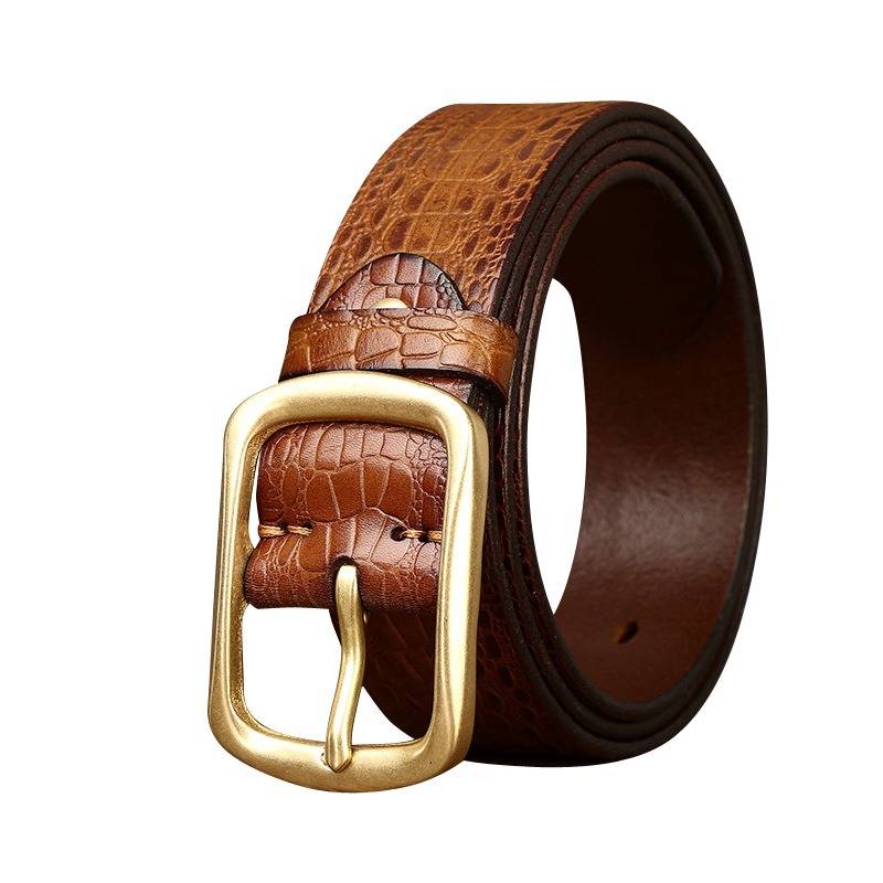 Men's crocodile belt