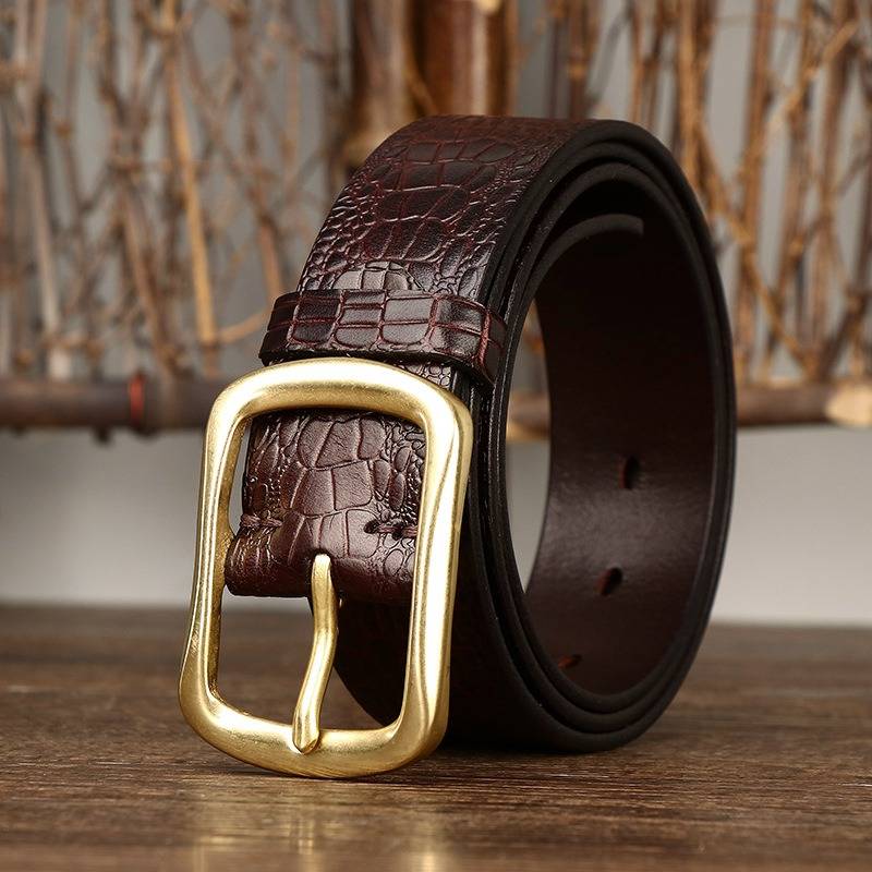 Men's crocodile belt