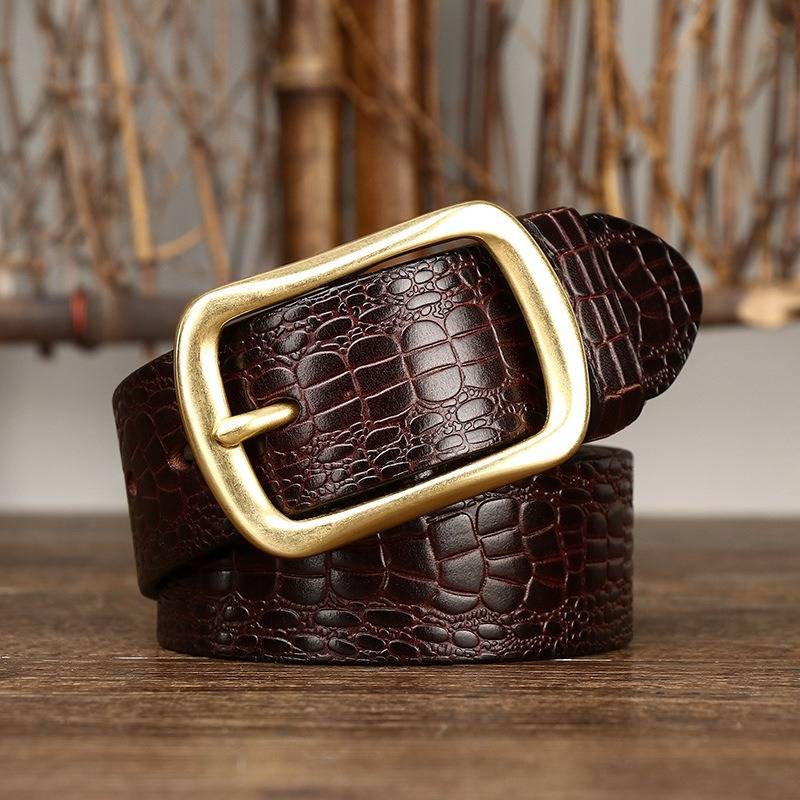 Men's crocodile belt