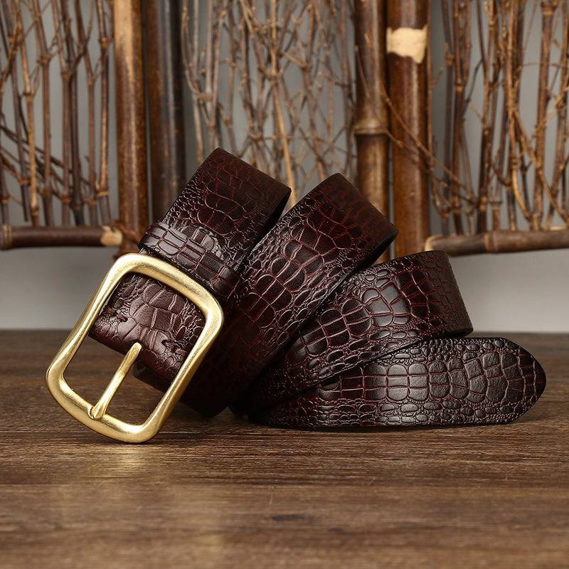 Men's crocodile belt