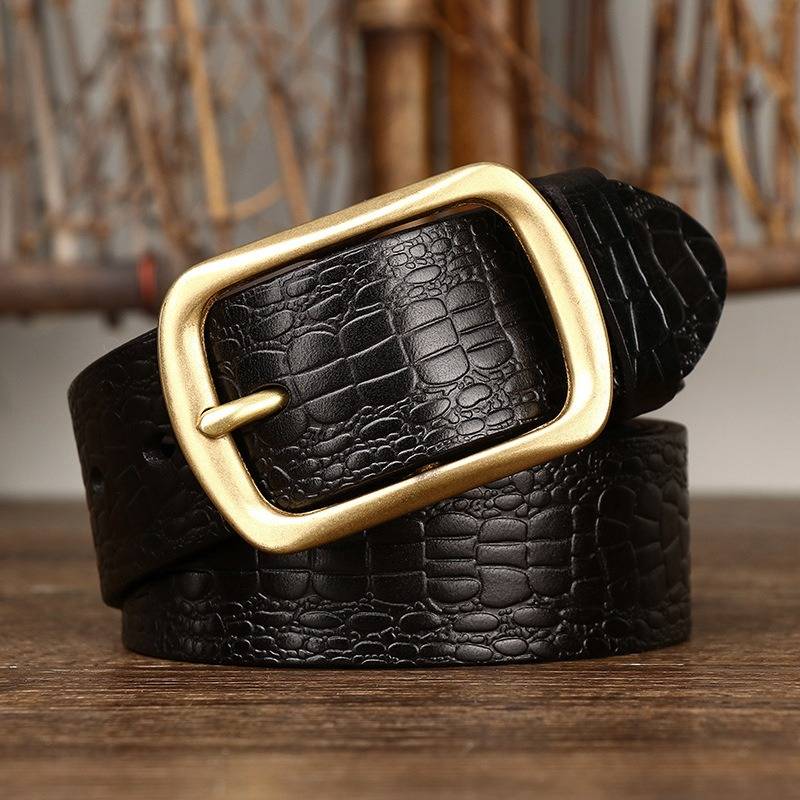 Men's crocodile belt