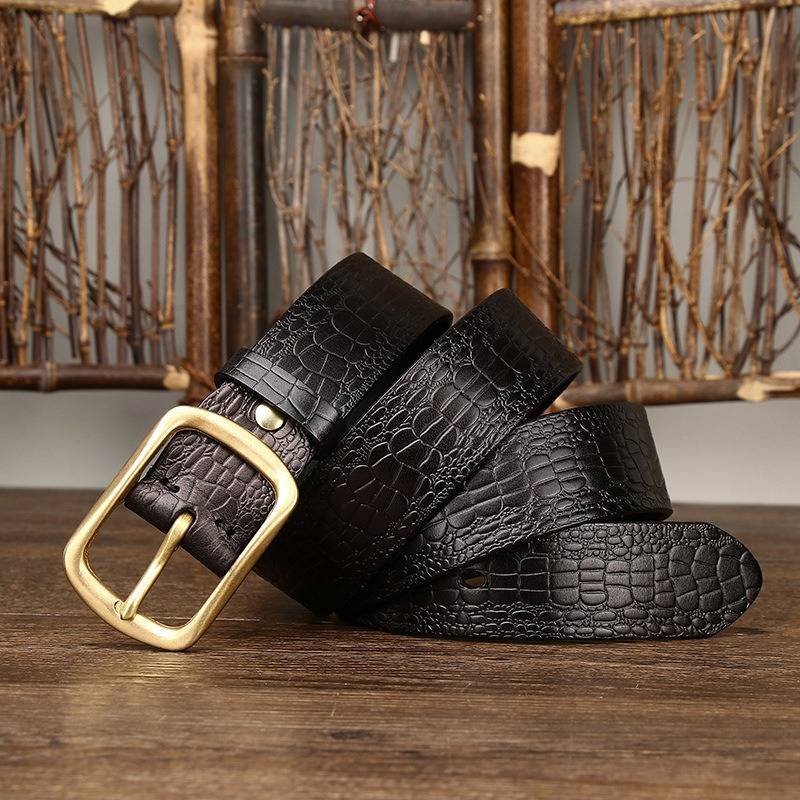 Men's crocodile belt