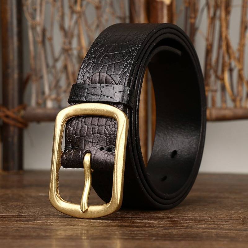 Men's crocodile belt