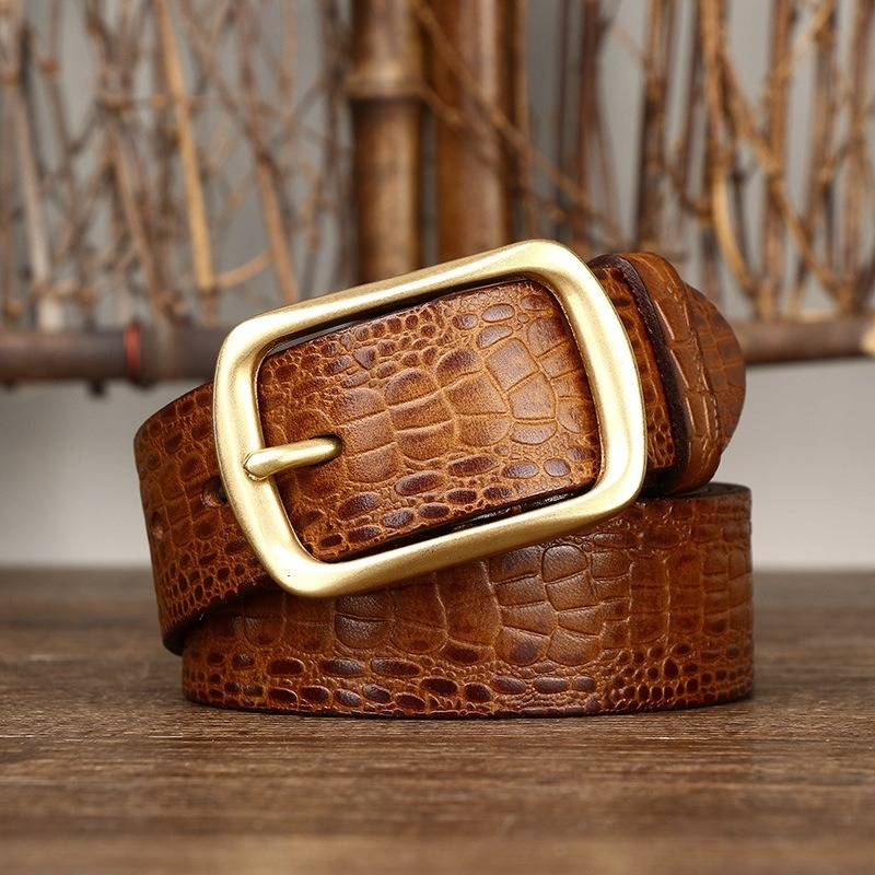 Men's crocodile belt