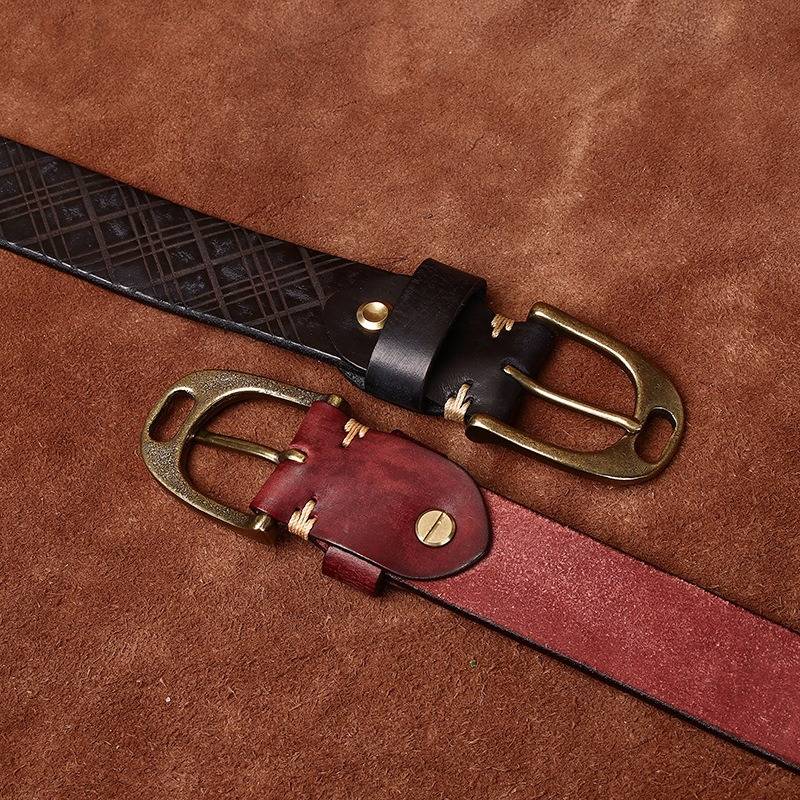 Men's embossed belt