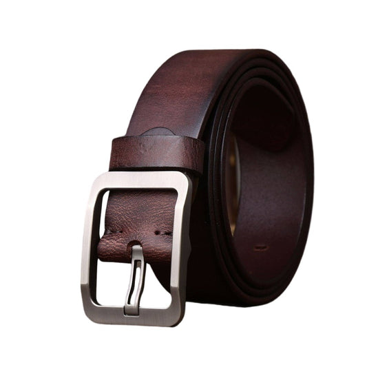 Men's red-brown belt