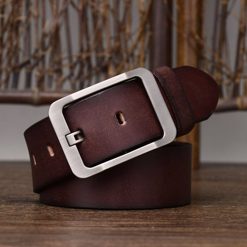 Men's red-brown belt