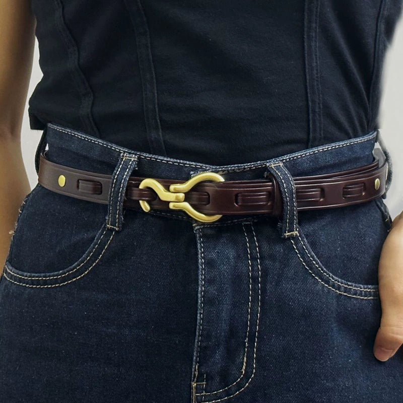Women's thin belt
