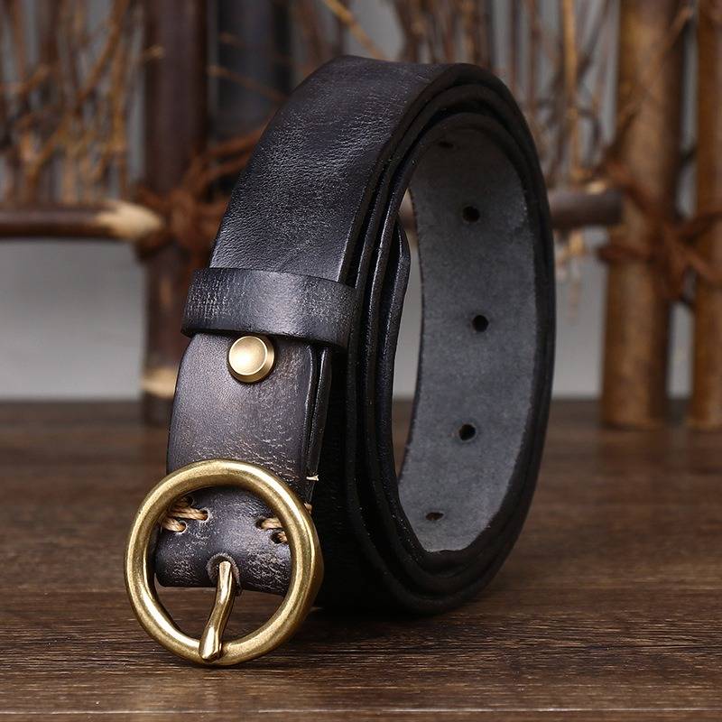 black leather belt womens