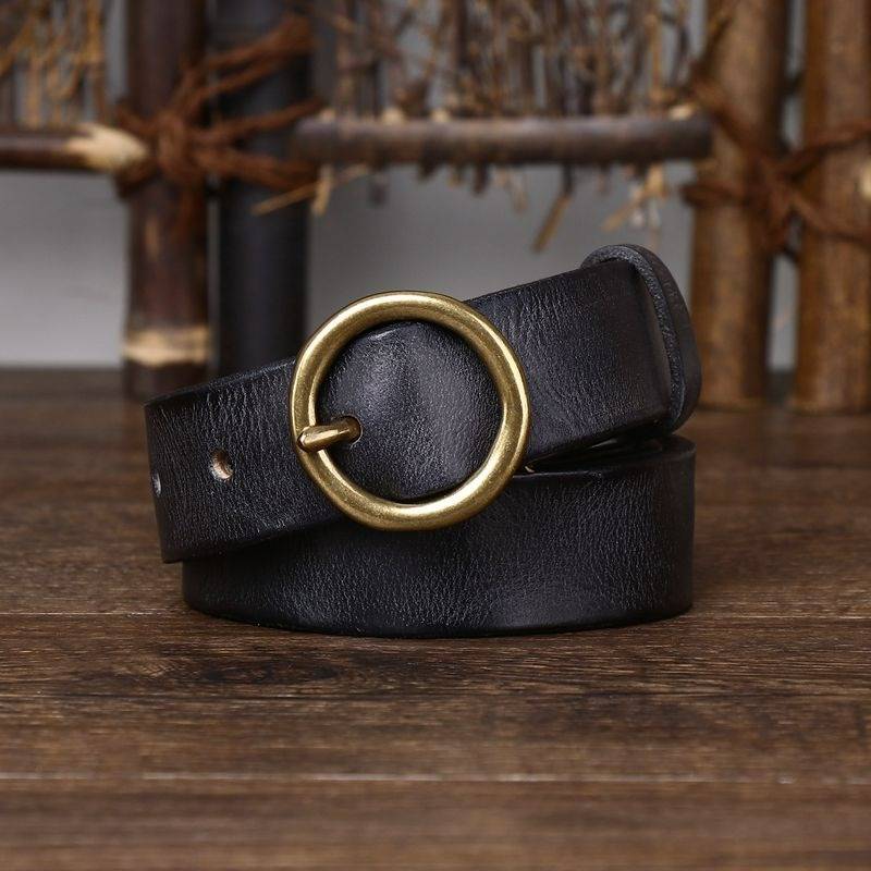 black leather belt womens