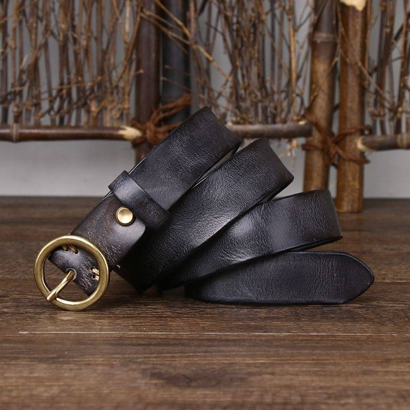 black leather belt womens