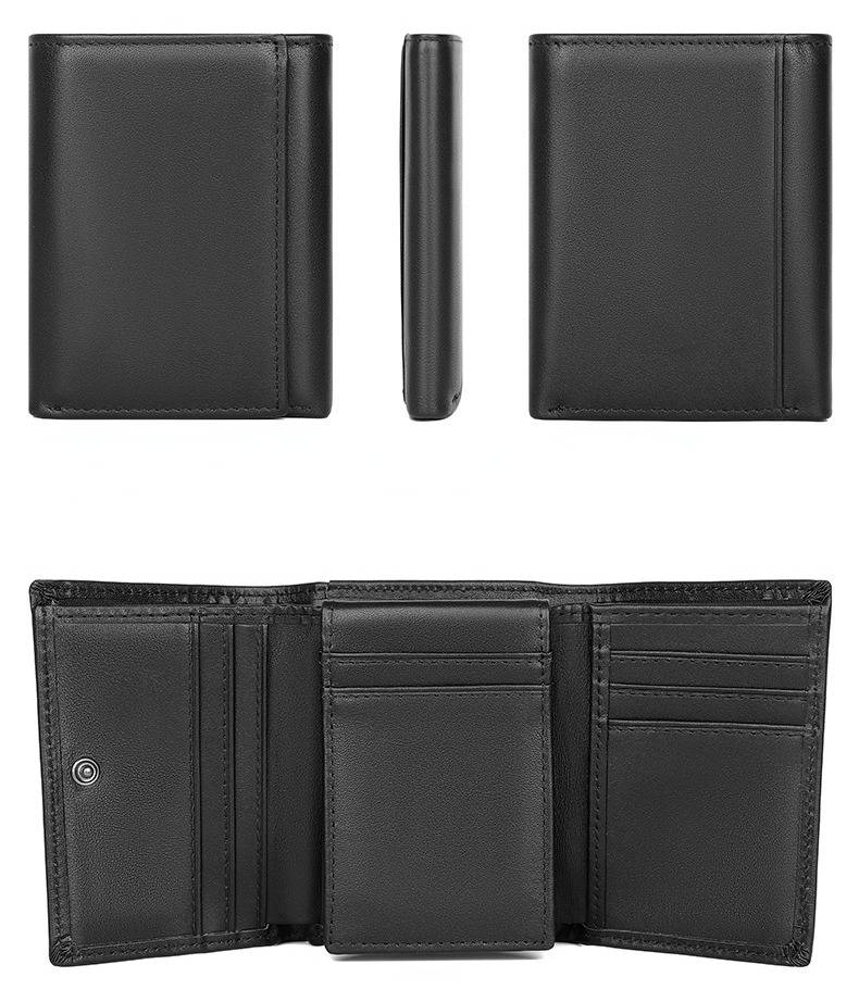black mens trifold wallet