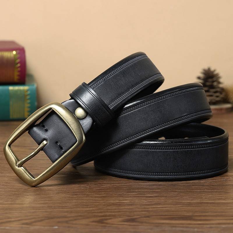 brown leather belt