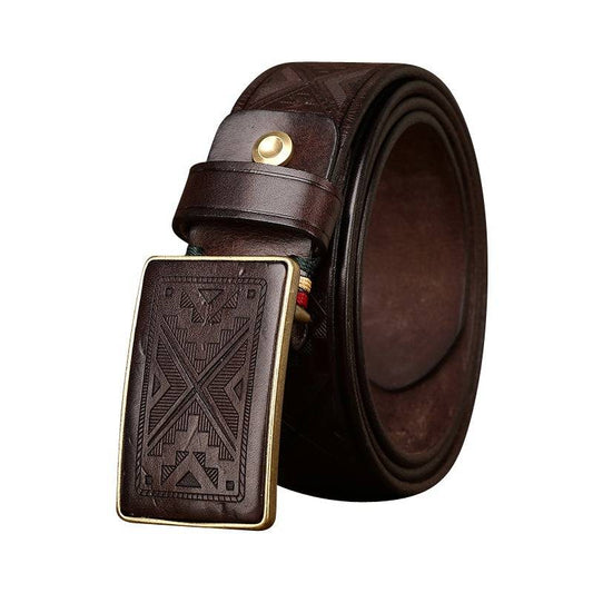 embossed mens belt