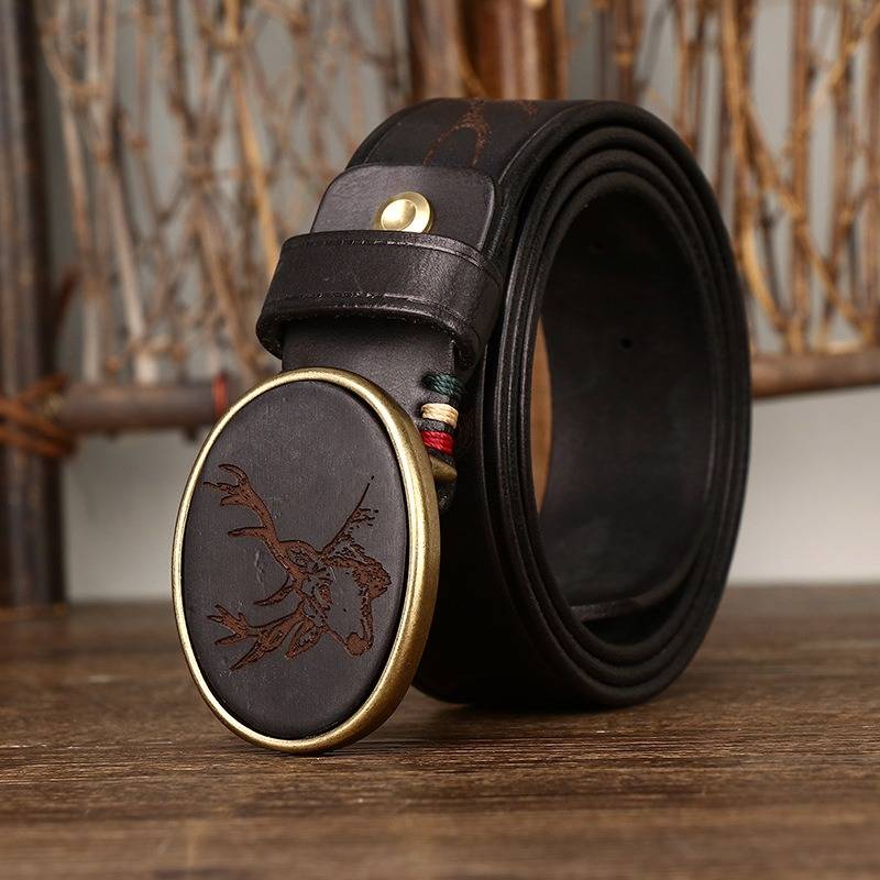 embossed mens belt