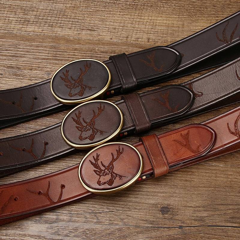 embossed mens belt