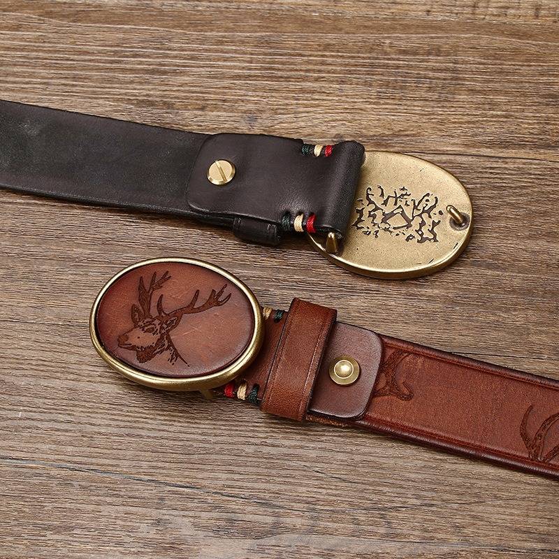 embossed mens belt