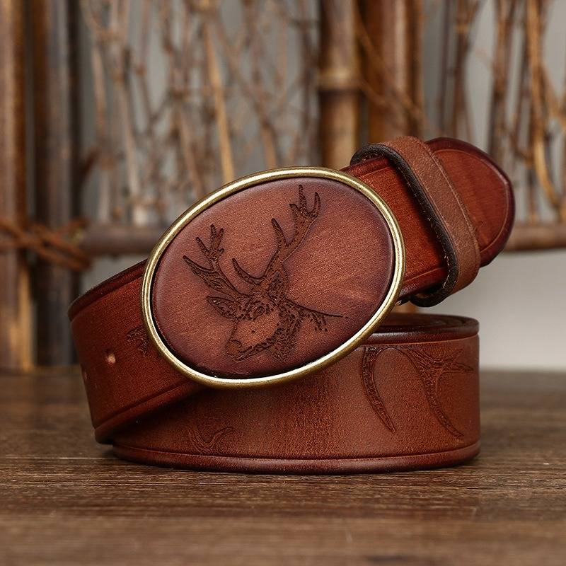 embossed mens belt