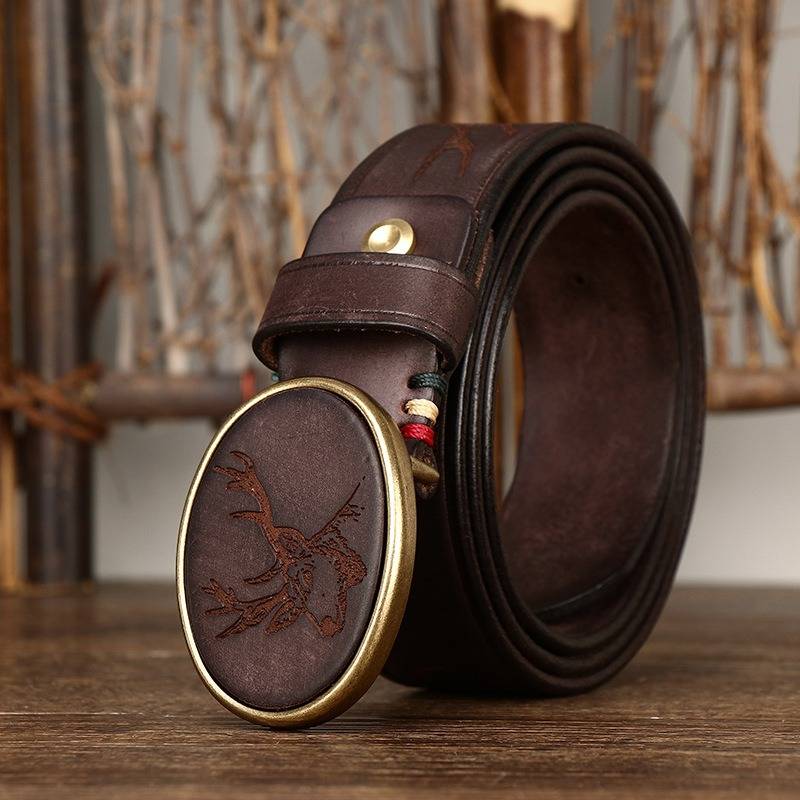embossed mens belt