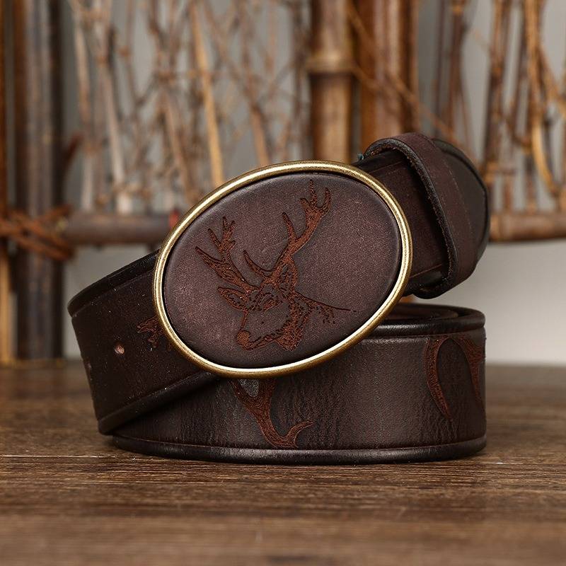 embossed mens belt
