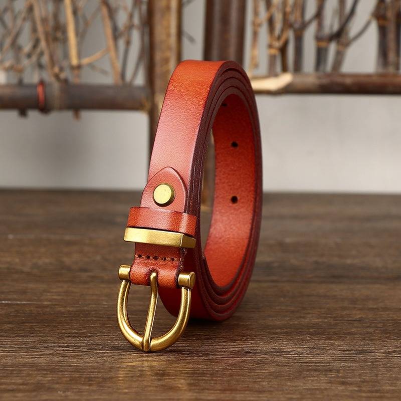 ladies black leather belt