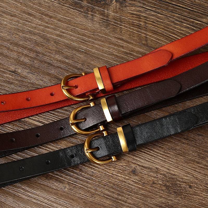 ladies black leather belt