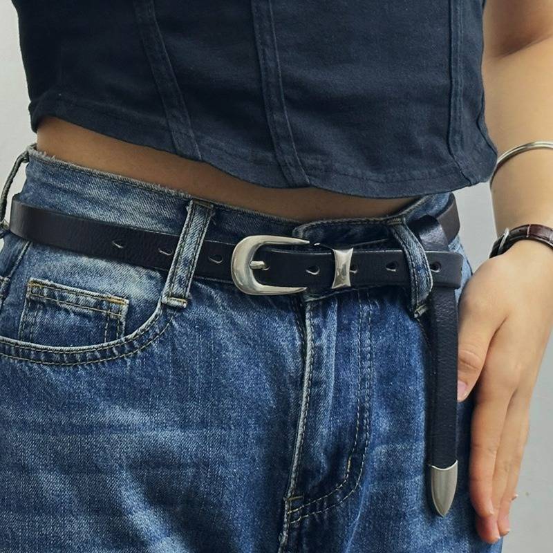 Lässiger Damen-Westerngürtel für Jeans mit Schnalle aus Legierung – 1,8 cm