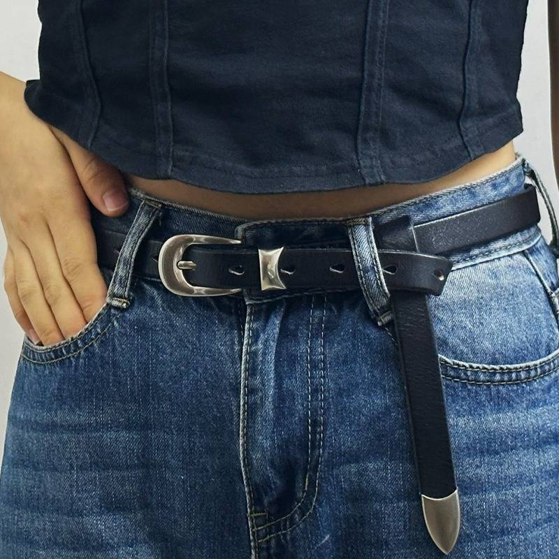 Lässiger Damen-Westerngürtel für Jeans mit Schnalle aus Legierung – 1,8 cm