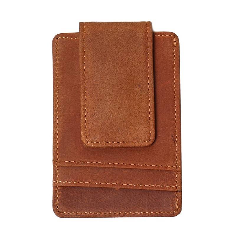 leather moneyclip wallet