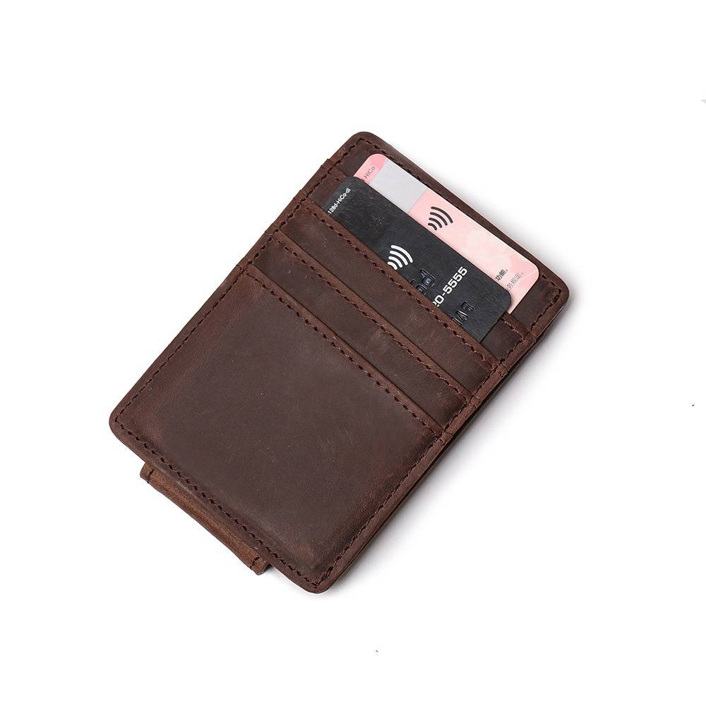 leather moneyclip wallet