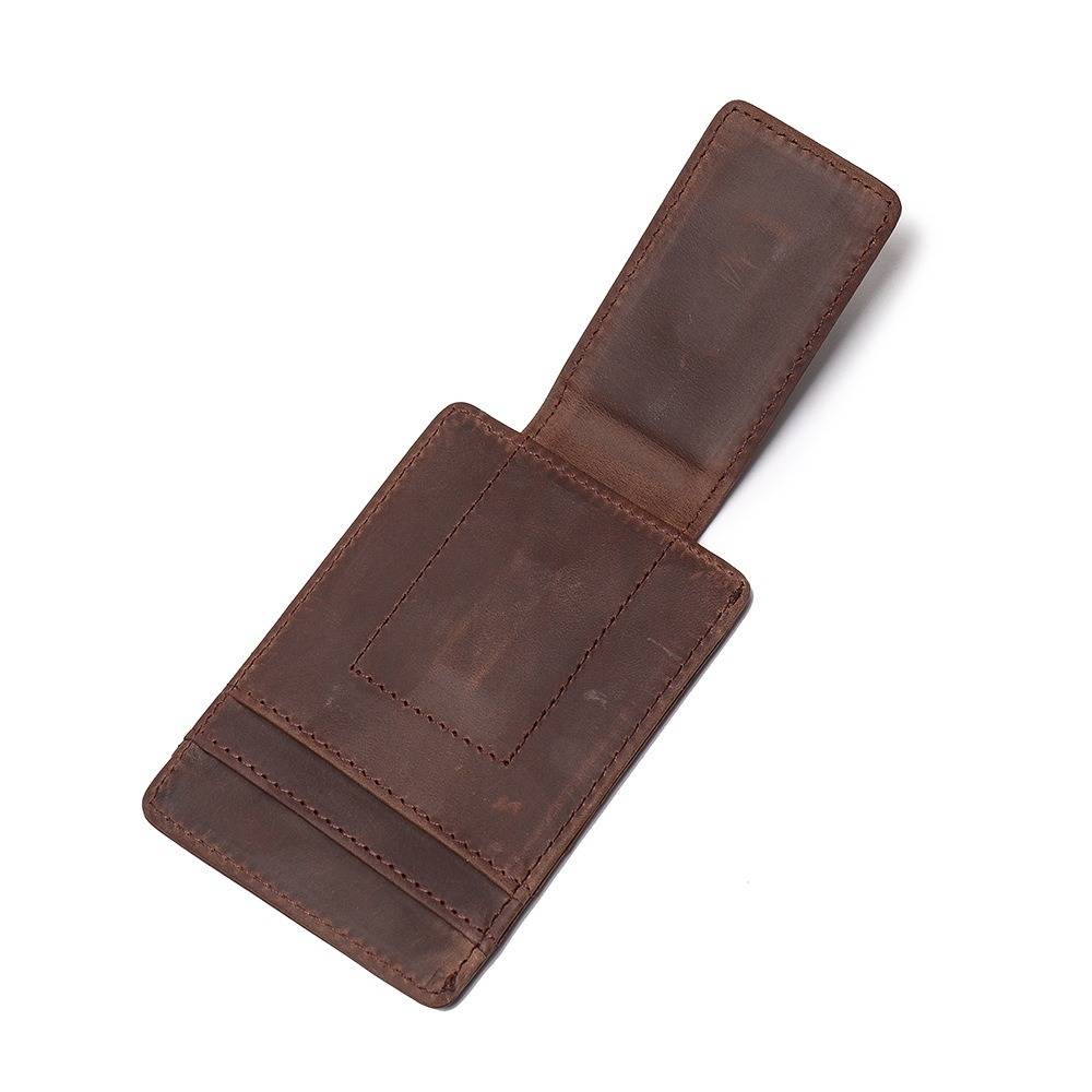 leather moneyclip wallet