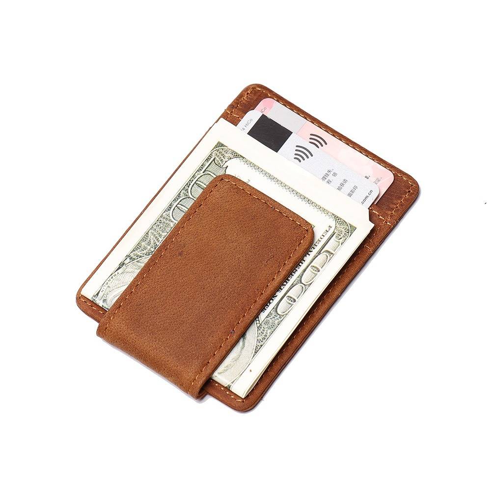 leather moneyclip wallet