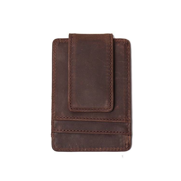 leather moneyclip wallet