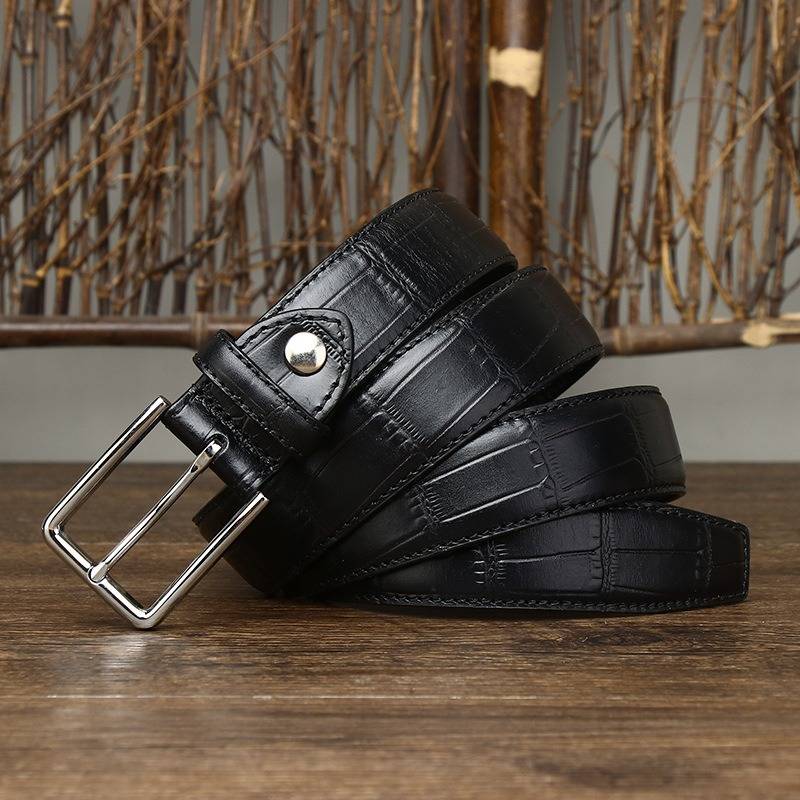 mens black dress belt