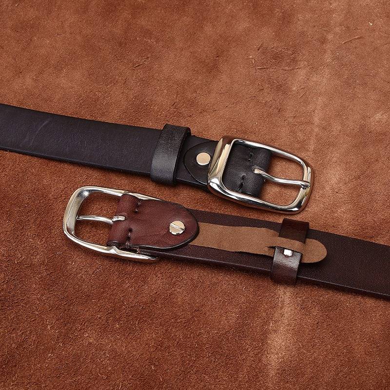 mens black leather belt