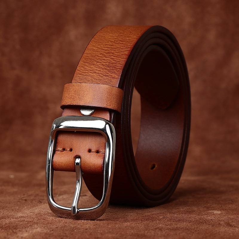 mens black leather belt