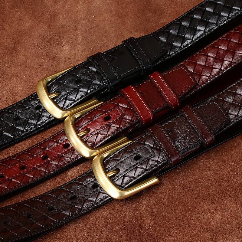mens braided belt