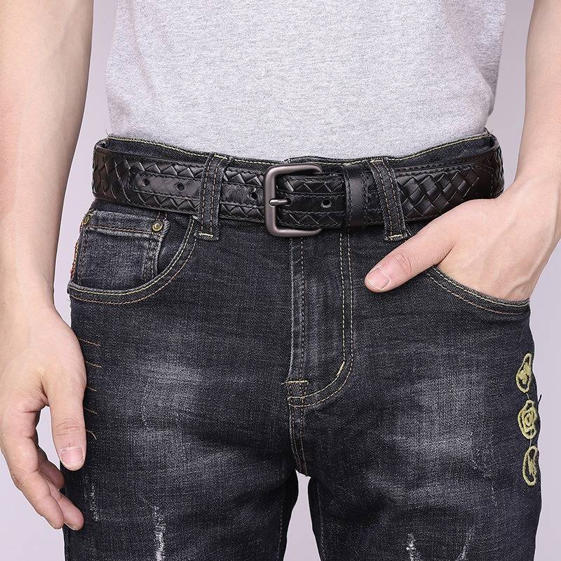 mens braided belt