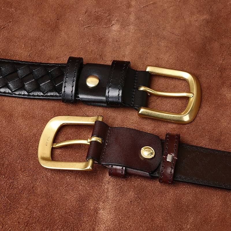 mens braided belt