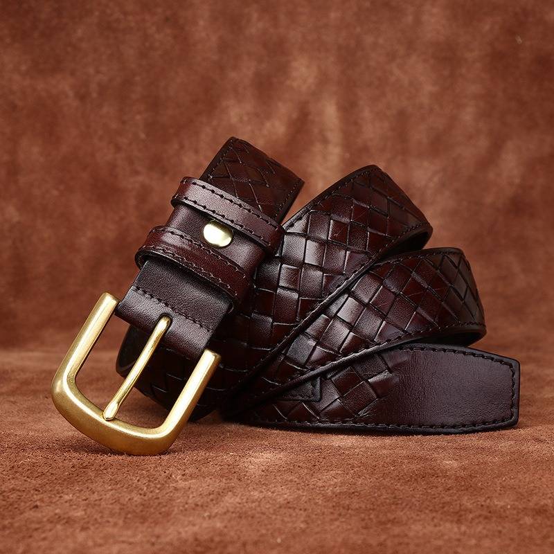 mens braided belt
