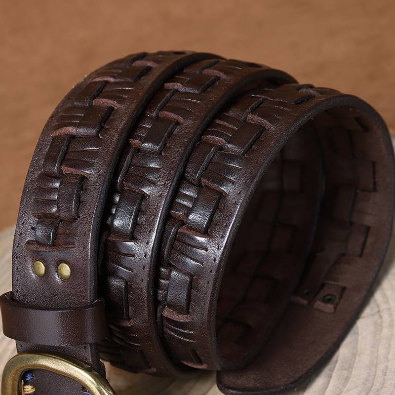 mens braided belts