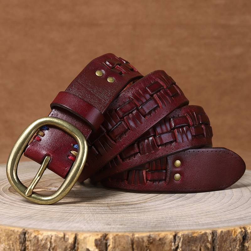 mens braided belts