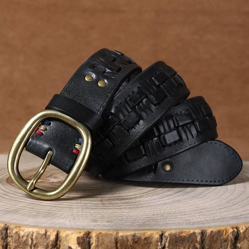 mens braided belts