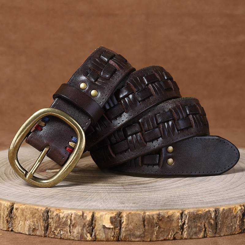 mens braided belts