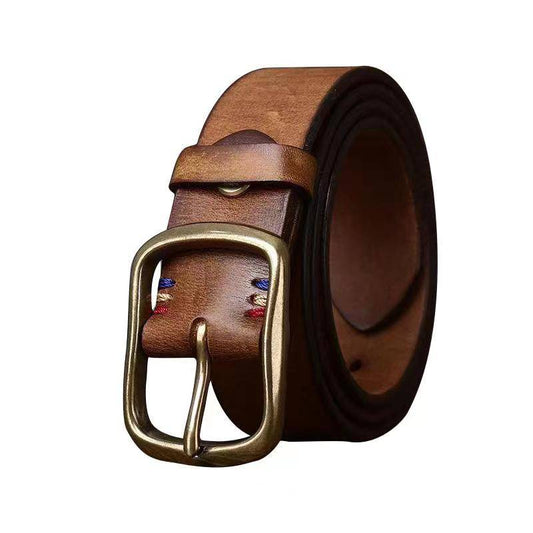 mens brown leather belt