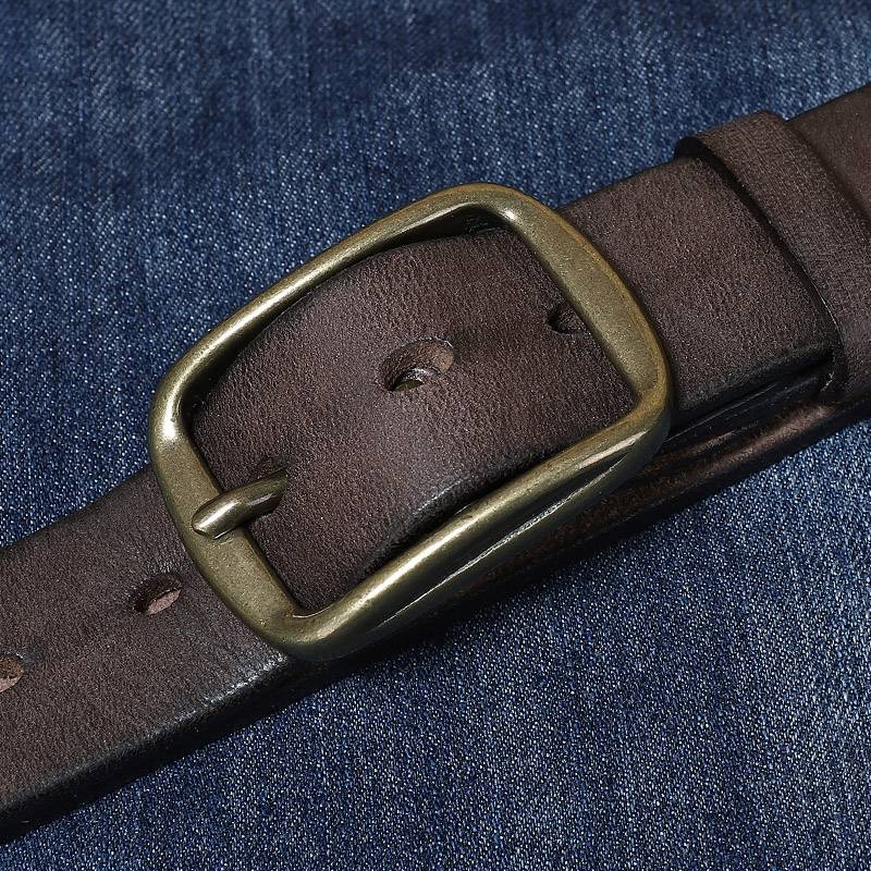 mens brown leather belt